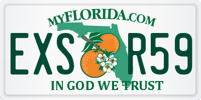 FL license plate EXSR59