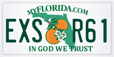 FL license plate EXSR61