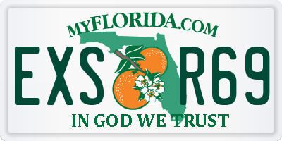 FL license plate EXSR69