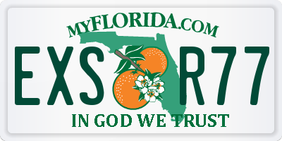 FL license plate EXSR77