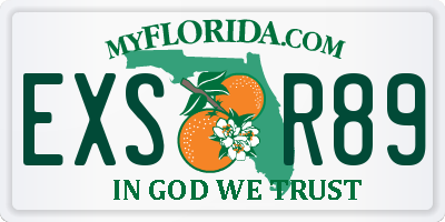 FL license plate EXSR89