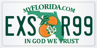 FL license plate EXSR99