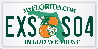FL license plate EXSS04