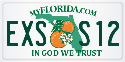 FL license plate EXSS12