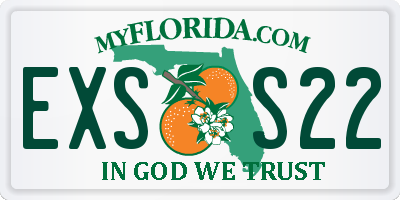 FL license plate EXSS22