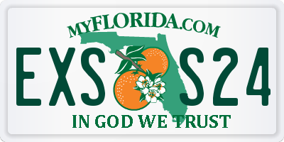 FL license plate EXSS24