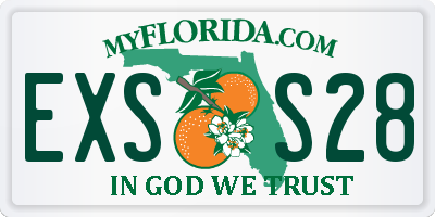 FL license plate EXSS28