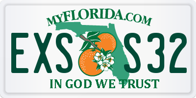 FL license plate EXSS32