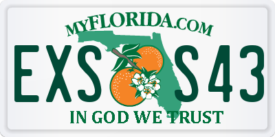 FL license plate EXSS43