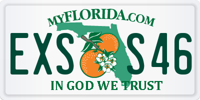FL license plate EXSS46