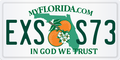 FL license plate EXSS73