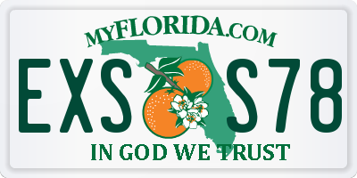 FL license plate EXSS78