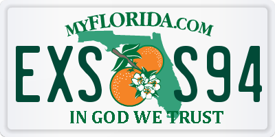 FL license plate EXSS94