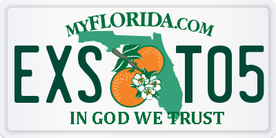 FL license plate EXST05