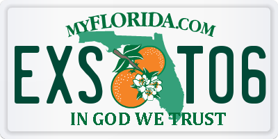 FL license plate EXST06