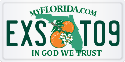 FL license plate EXST09