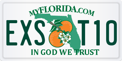FL license plate EXST10