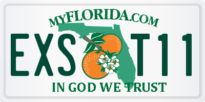 FL license plate EXST11