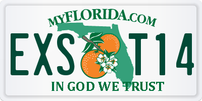 FL license plate EXST14