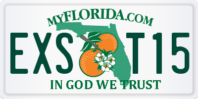 FL license plate EXST15