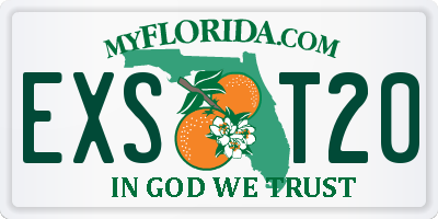 FL license plate EXST20