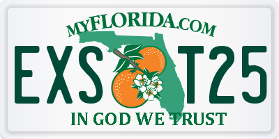 FL license plate EXST25
