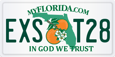 FL license plate EXST28