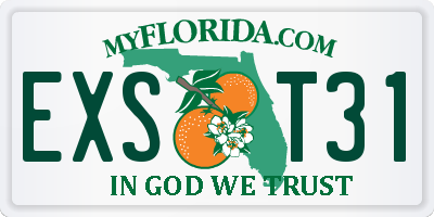 FL license plate EXST31
