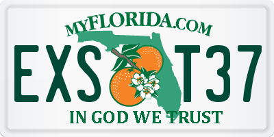 FL license plate EXST37