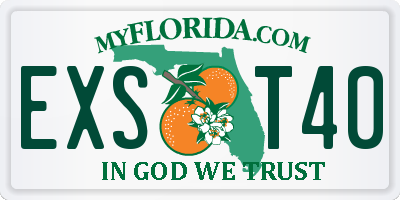 FL license plate EXST40