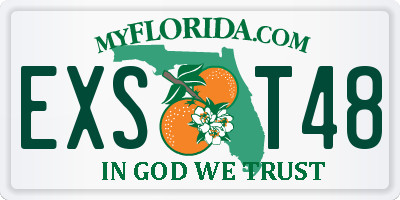 FL license plate EXST48