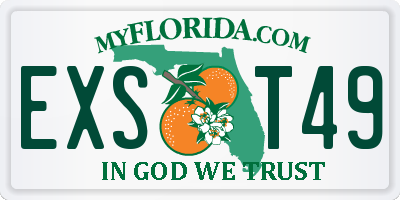 FL license plate EXST49