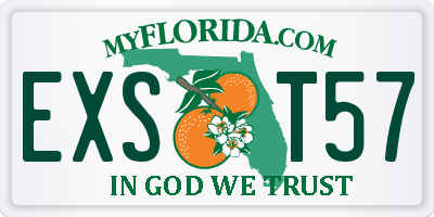 FL license plate EXST57