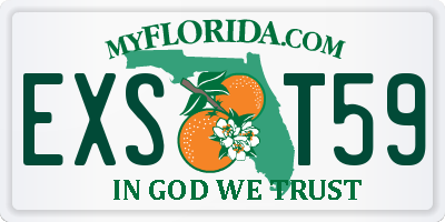 FL license plate EXST59
