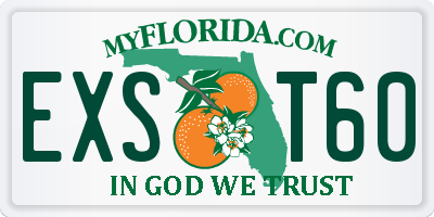 FL license plate EXST60