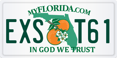 FL license plate EXST61