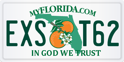 FL license plate EXST62