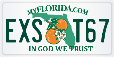 FL license plate EXST67