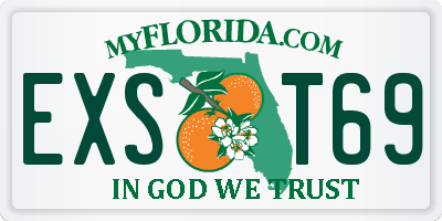 FL license plate EXST69