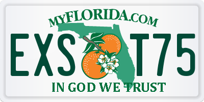 FL license plate EXST75