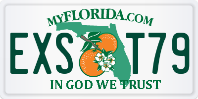 FL license plate EXST79