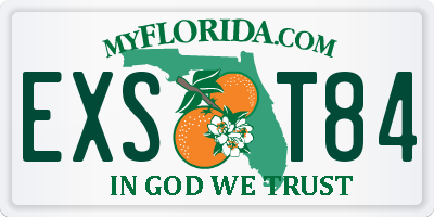 FL license plate EXST84