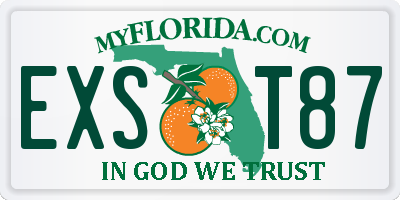FL license plate EXST87