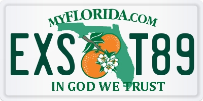 FL license plate EXST89