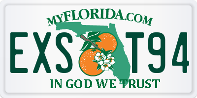 FL license plate EXST94