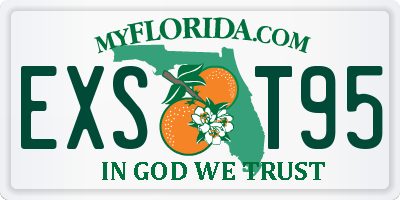FL license plate EXST95