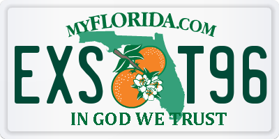 FL license plate EXST96