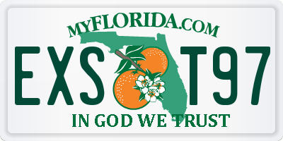 FL license plate EXST97