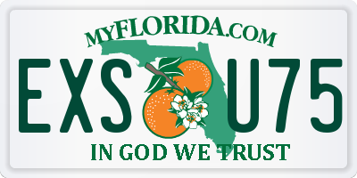 FL license plate EXSU75