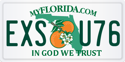 FL license plate EXSU76